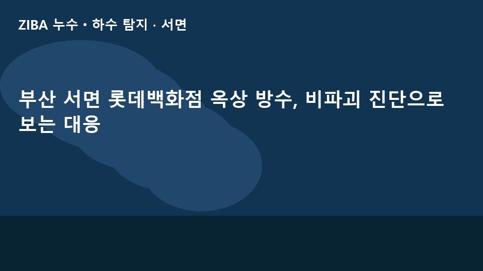 부산 서면 롯데백화점 옥상 방수, 비파괴 진단으로 보는 대응