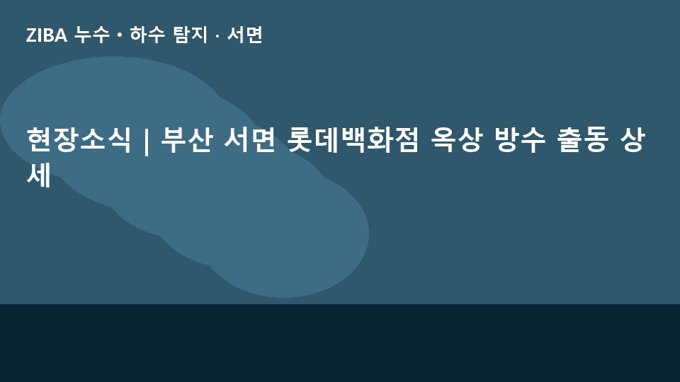 현장소식 | 부산 서면 롯데백화점 옥상 방수 출동 상세